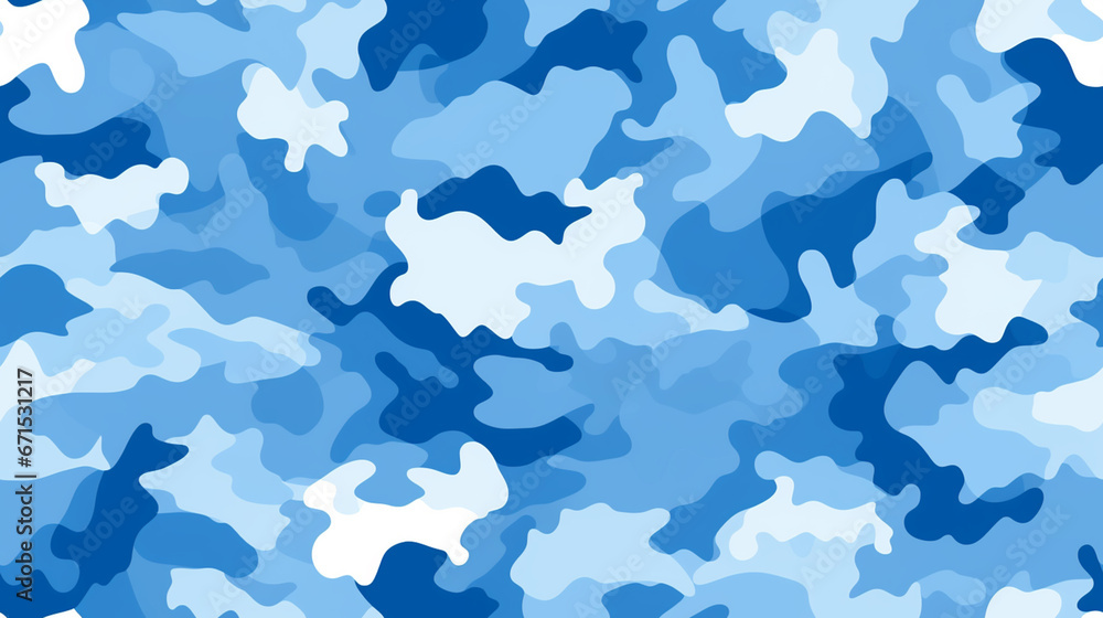Light Blue sky ocean sea Camouflage seamless pattern Light Blue sky ocean sea Camouflage seamless pattern