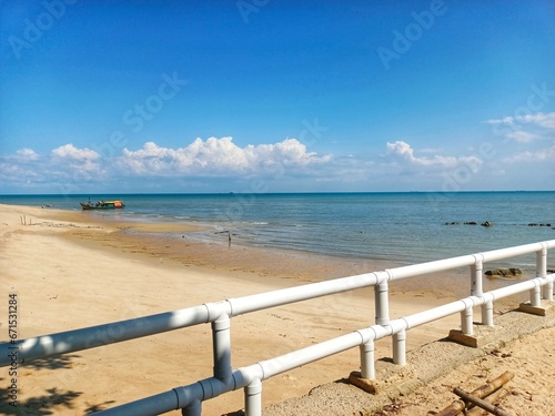 Beautiful Natural Views Of Tanjung Kalian Beach In The City Of Muntok  Indonesia