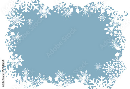 Fototapeta Naklejka Na Ścianę i Meble -  Vector Christmas background with snowflakes. Festive design for Christmas and New Year fashion prints.