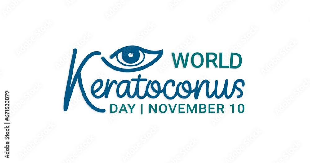 World Keratoconus Day animation with alpha channel. Handwritten