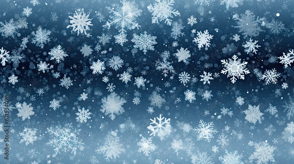 a blue background with white snowflakes and snow flakes on the bottom and bottom of the snowflakes. generative ai a blue background with white snowflakes and snow flakes on the bottom and bottom of the snowflakes. generative ai