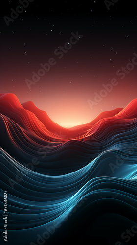 abstract colorful glowing cosmic 3D backdrop perspective with liquid waves background 9:16 smartphone wallpapers