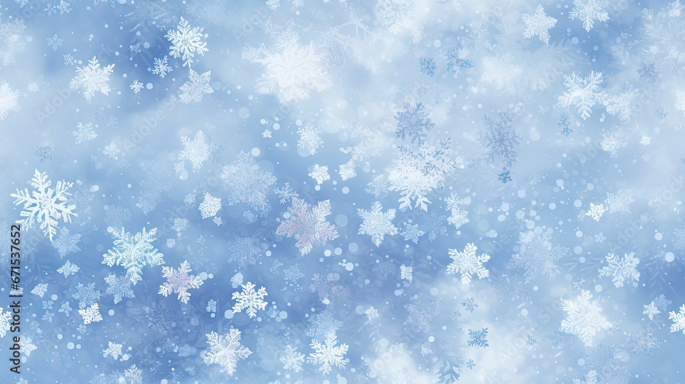  a blue and white background with snowflakes and snow flakes in the middle of the image and the snow flakes in the middle of the image.  generative ai