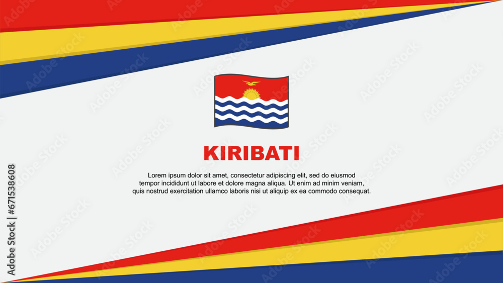 Kiribati Flag Abstract Background Design Template. Kiribati