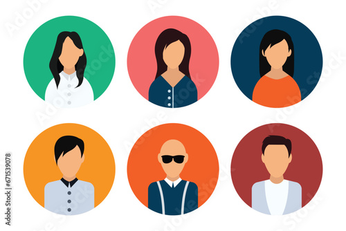 user profile, UX vector persona, avatar design vector flat isolated illustration