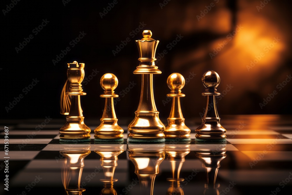 In the game of intelligence and strategy, a shining king takes the forefront, symbolizing victory and control. In the game of intelligence and strategy, a shining king takes the forefront, symbolizing victory and control.