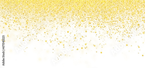 transparent falling gold glittering particle effect