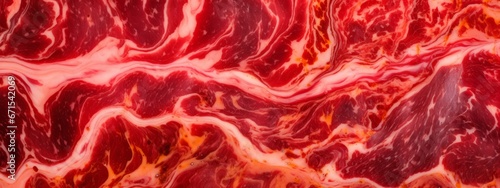 Fresh  realistic red meat steak texture. 3d raw meat background. Cow cut steak pattern. photo