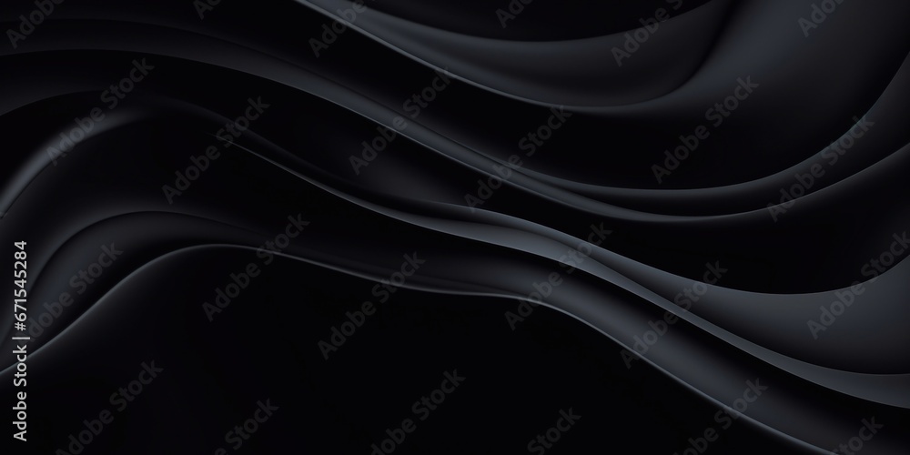Fototapeta premium Wavy black background