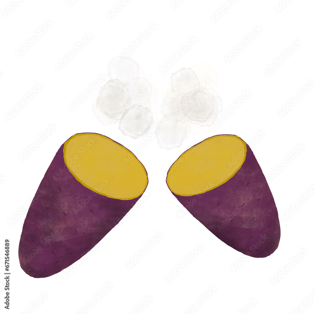 Clip art of a freshly baked sweet potato Clip art of a freshly baked sweet potato