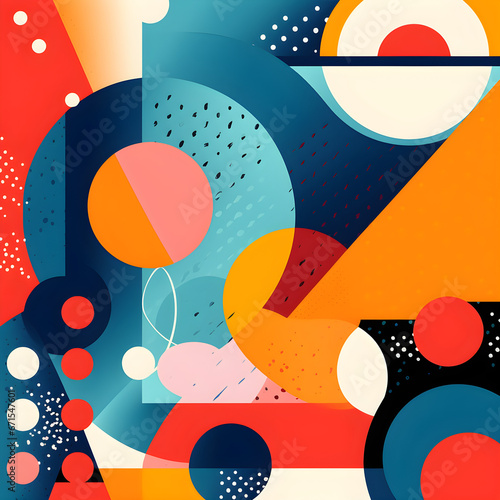 Retro abstract background with circles