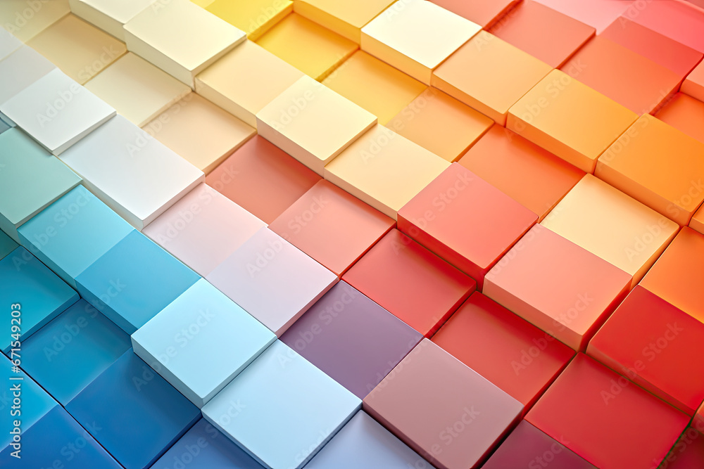 Multicolored uneven blocks and squares. Multicolored uneven blocks and squares.