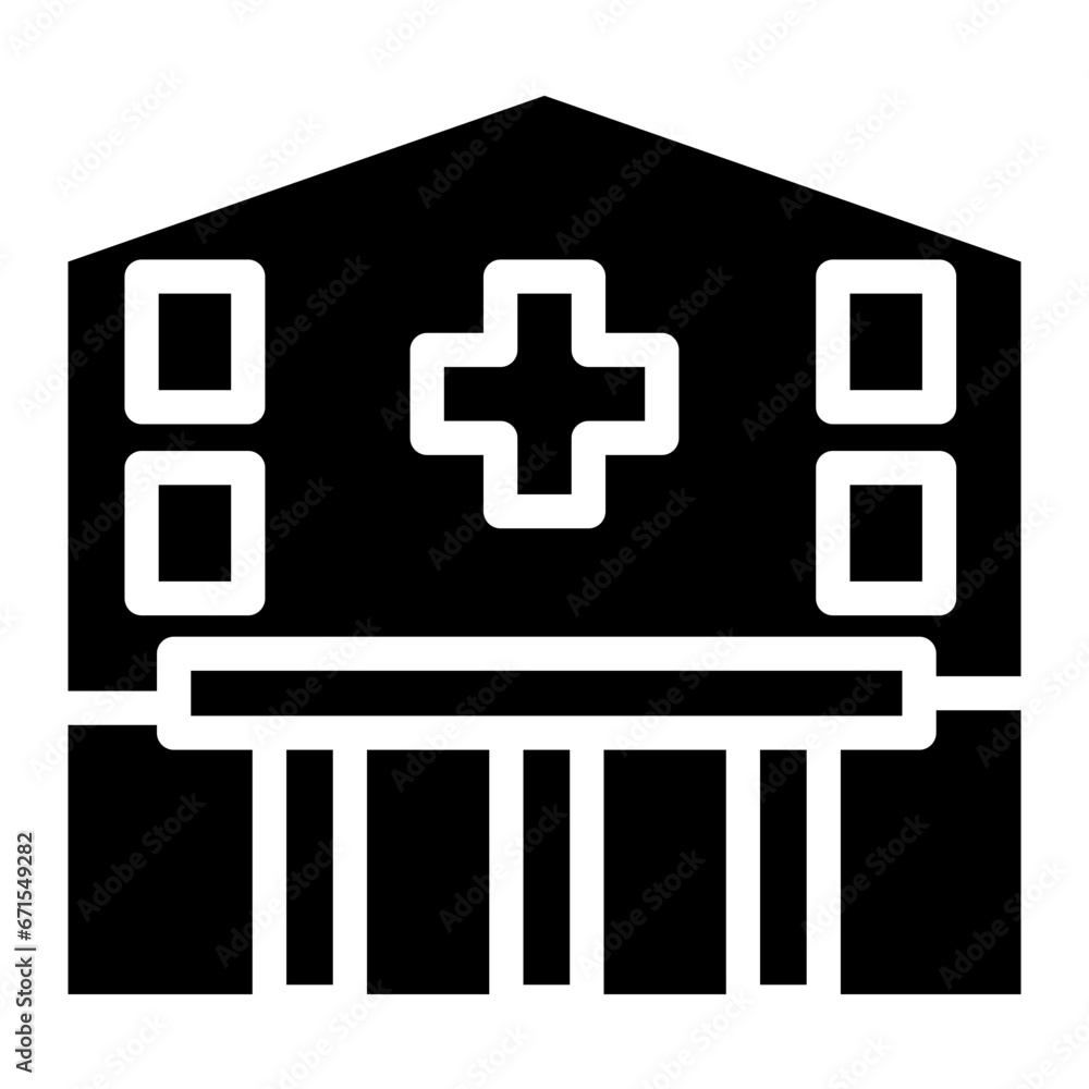 Obraz premium hospital glyph