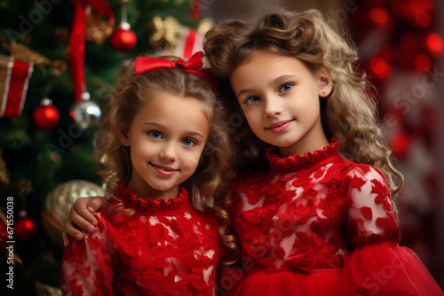 children with christmas presents
