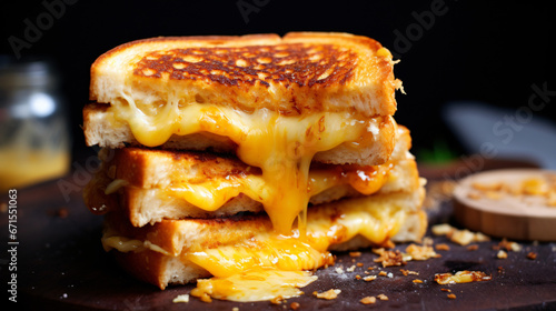 Cheese toasties: homemade hot sandwiches.