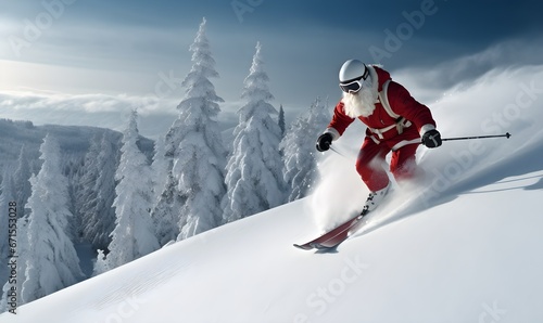 a person in a garment skiing down a snowy hill