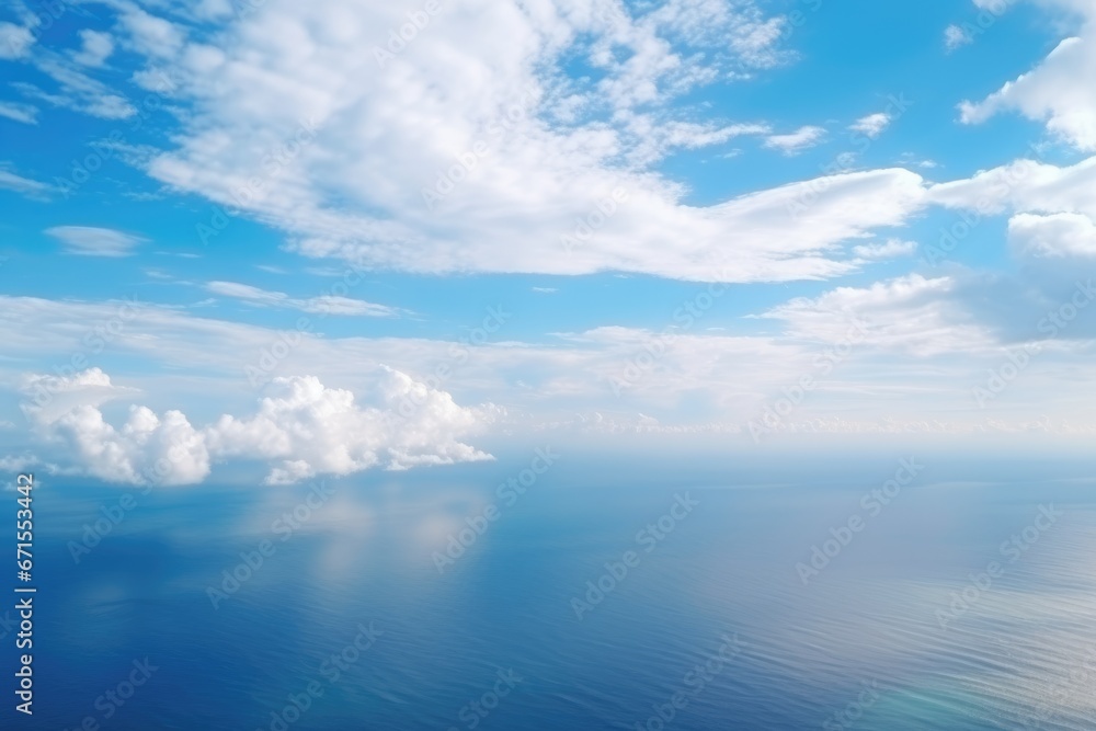 sea with huge white clouds