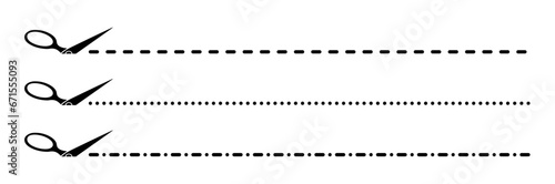 cut along line indicator scissors