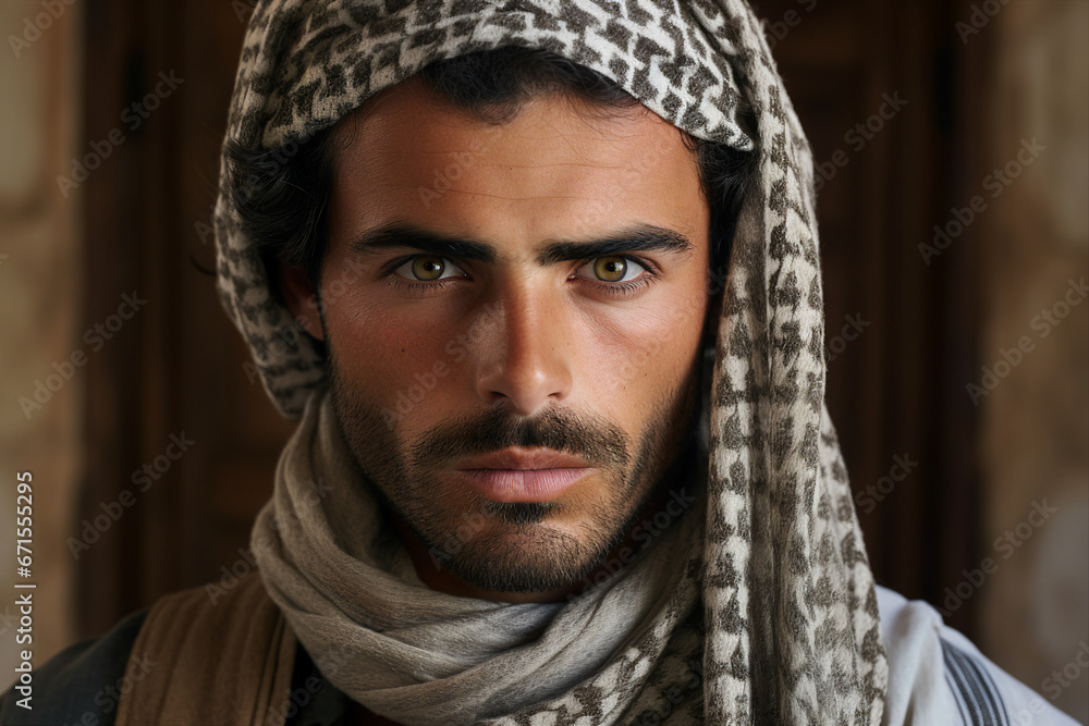 Young arab man in national clothes and turban Muslim man Saudi african moroccan yemenite persian men generative ai Young arab man in national clothes and turban Muslim man Saudi african moroccan yemenite persian men generative ai