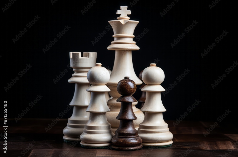 Chess king standing victorious, embodying the pinnacle of tactical mastery in the classic game of strategy. Chess king standing victorious, embodying the pinnacle of tactical mastery in the classic game of strategy.