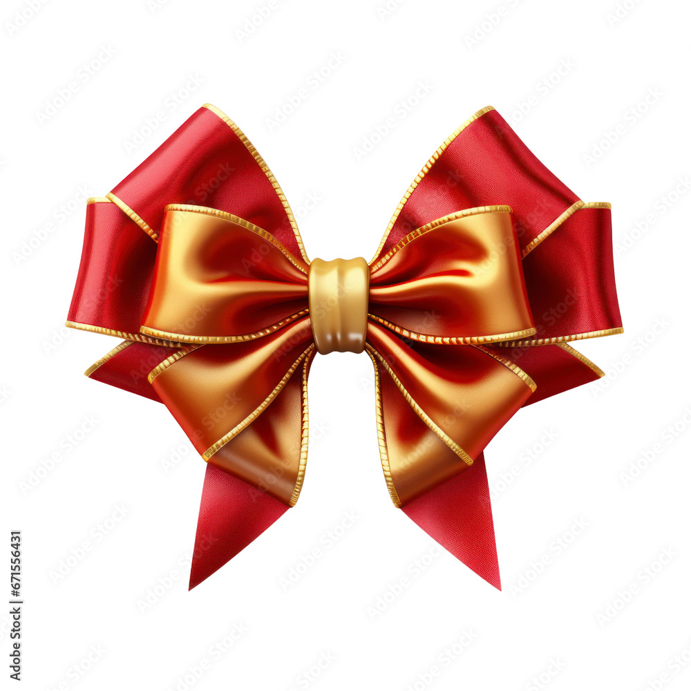 Red and gold ribbon bow. PNG. Red and gold ribbon bow. PNG.
