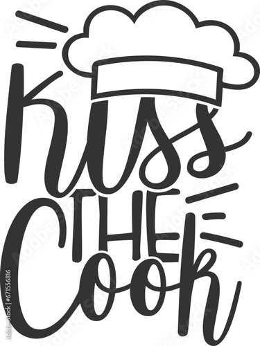 Kiss The Cook - Kitchen Illustration
