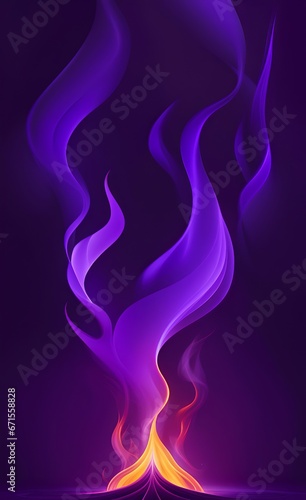 Purple gradient background with abstract flame. .ai