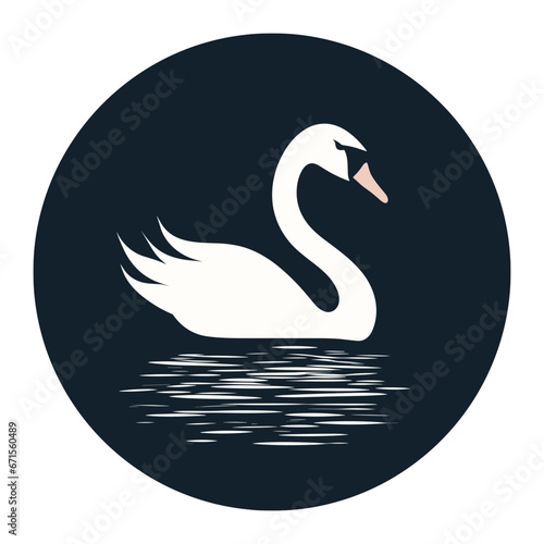 Schwan auf Wasser Symbol