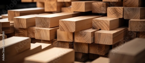 Processed wood slots of various dimensions produced for industrial purposes