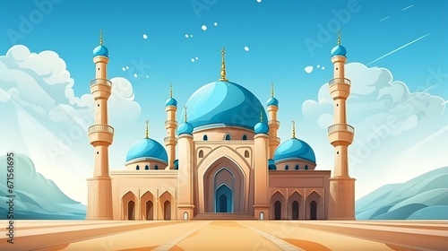 cartoon great big mosque