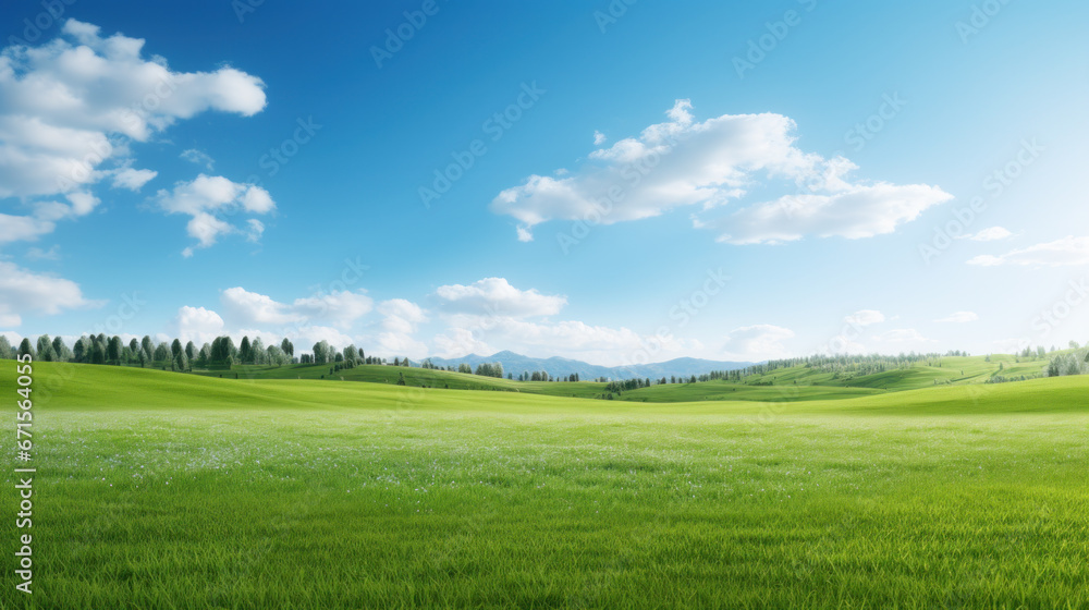 landscape wallpaper of meadow with field and grass and blue sky landscape wallpaper of meadow with field and grass and blue sky