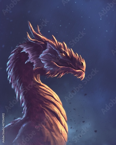Portrait of the dark dragon