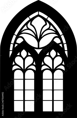 Stained Glass - Minimalist and Flat Logo - Vector illustration