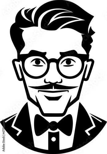 Teacher - Black and White Isolated Icon - Vector illustration