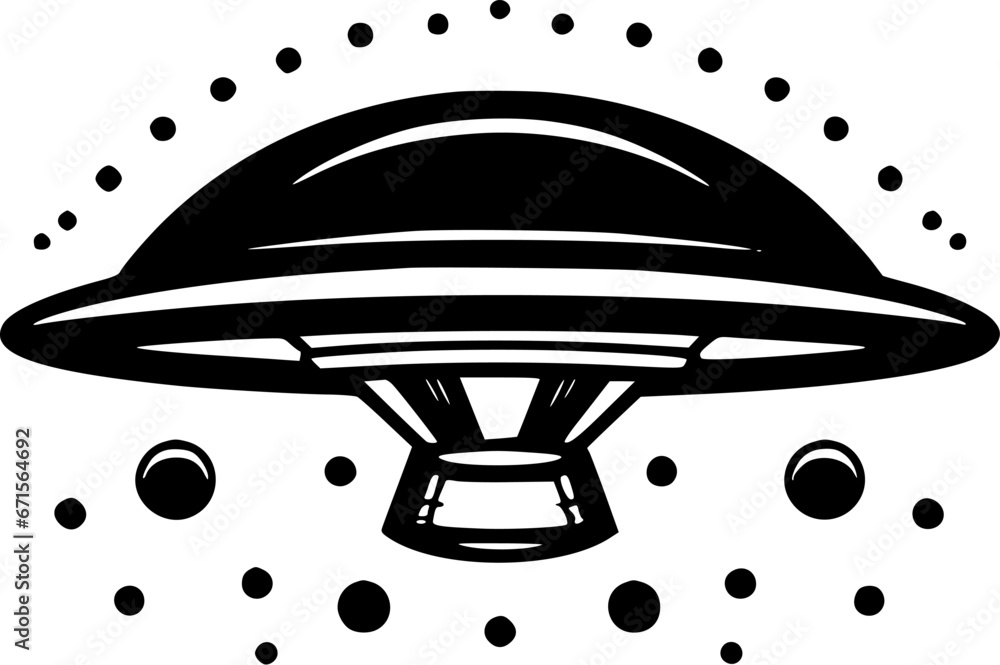 UFO - Minimalist and Flat Logo - Vector illustration UFO - Minimalist and Flat Logo - Vector illustration
