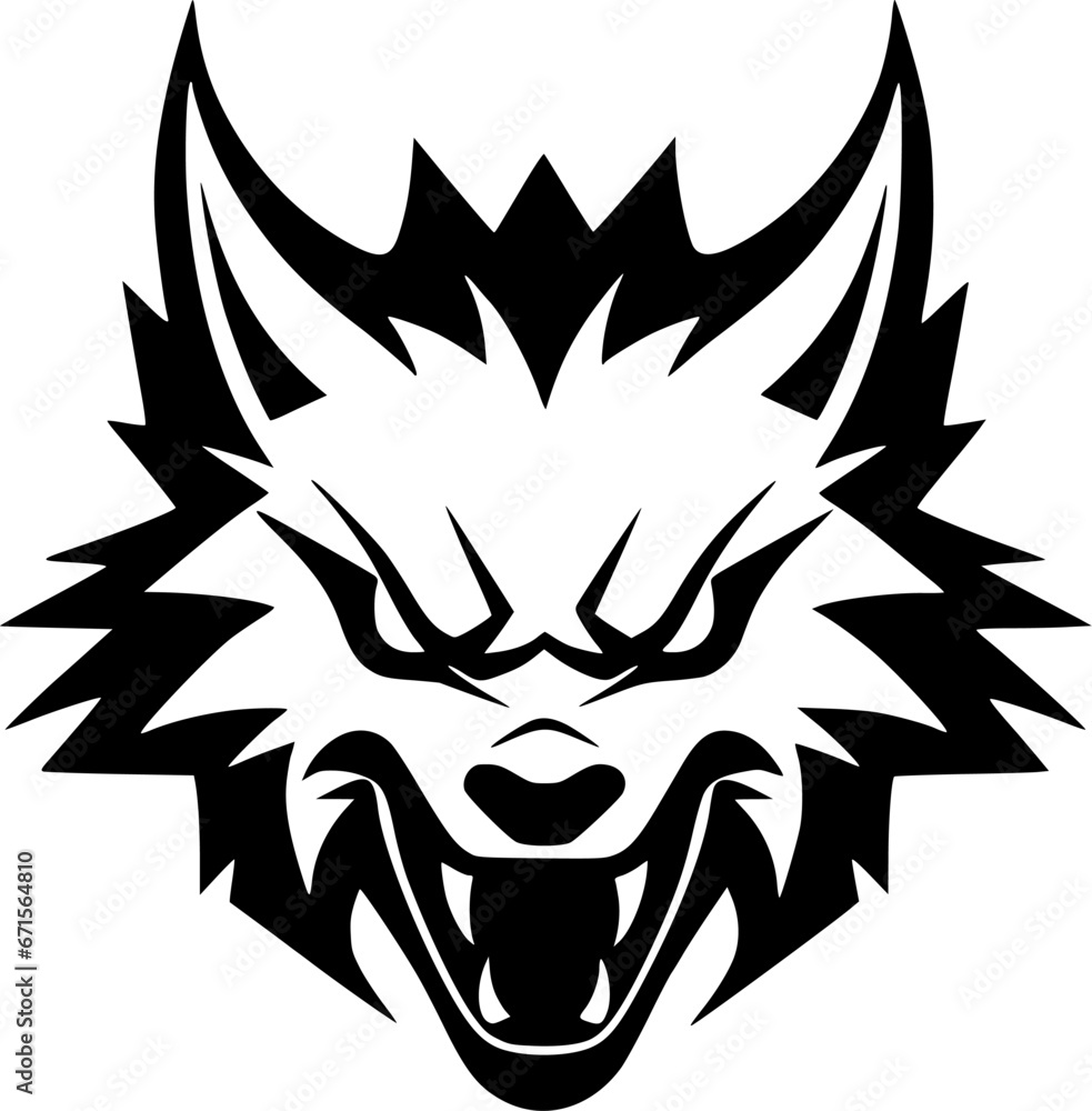 Wolf - Minimalist and Flat Logo - Vector illustration