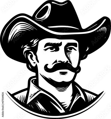 Western - High Quality Vector Logo - Vector illustration ideal for T-shirt graphic