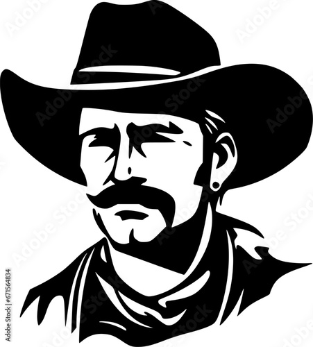 Western | Black and White Vector illustration