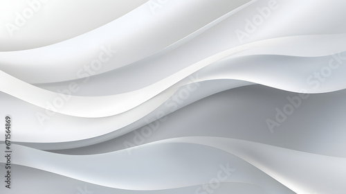 Grey white abstract background paper shine and layer element vector. Generative AI.