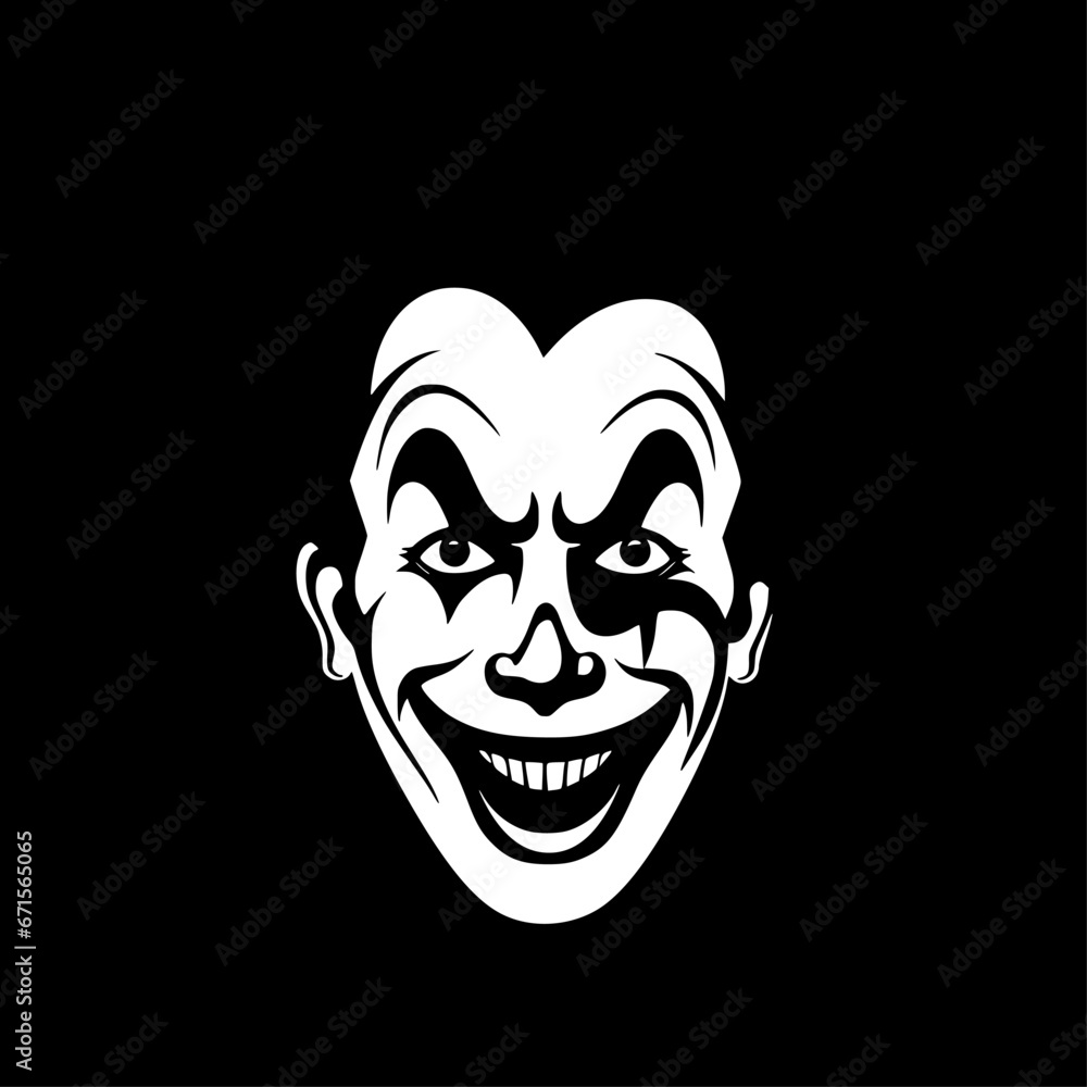 Clown | Black and White Vector illustration Clown | Black and White Vector illustration