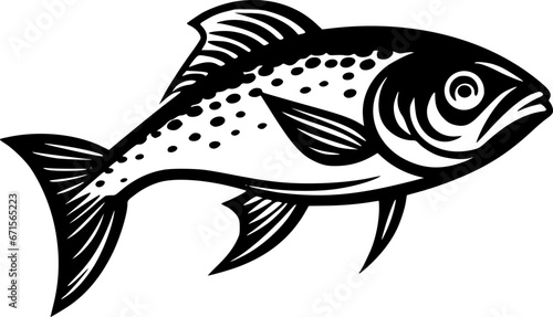Fish - High Quality Vector Logo - Vector illustration ideal for T-shirt graphic