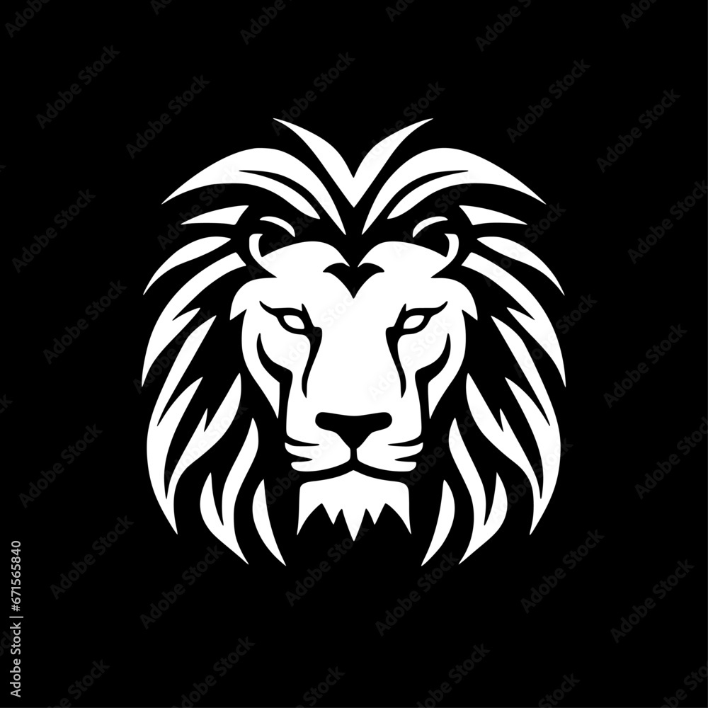 Fototapeta premium Lion | Minimalist and Simple Silhouette - Vector illustration