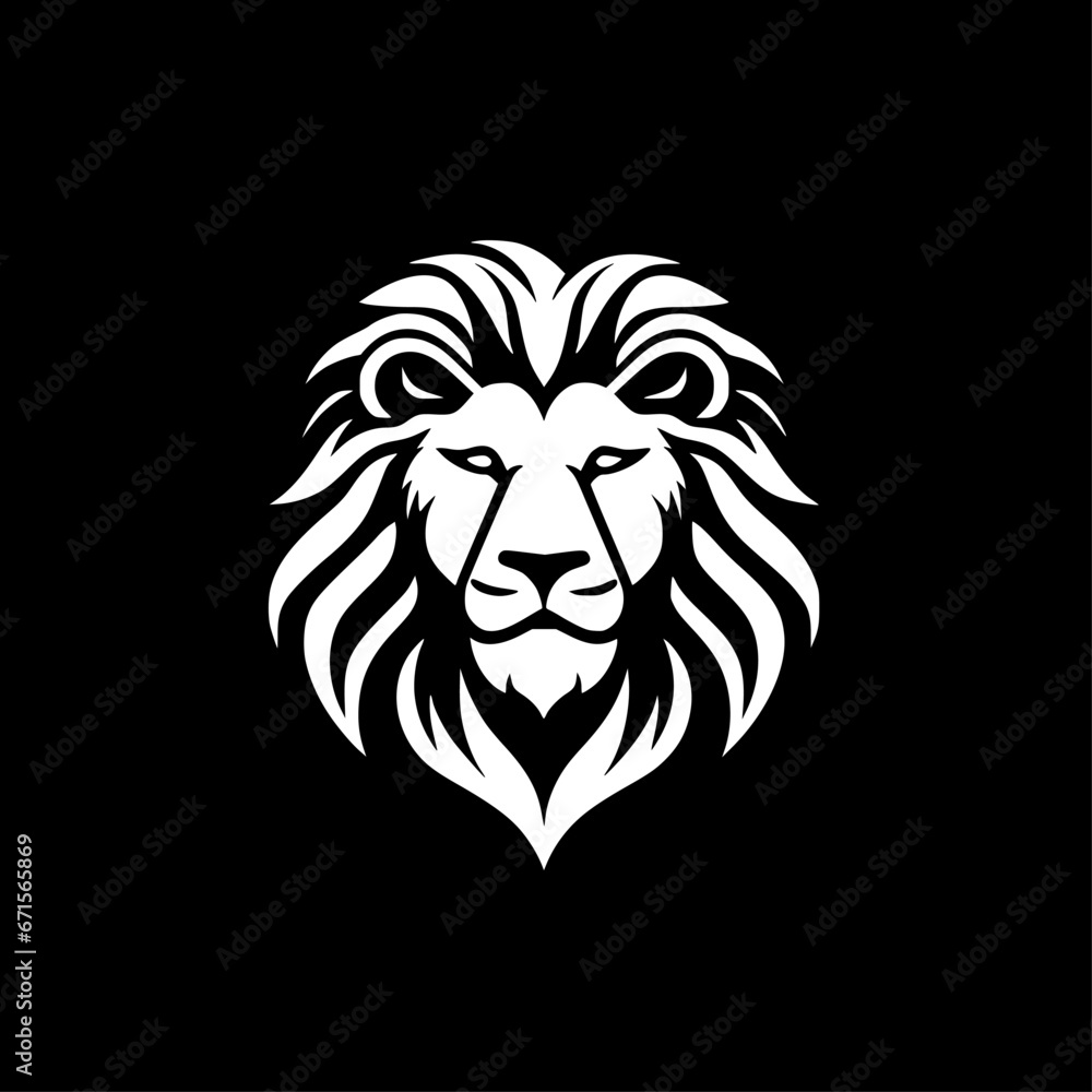 Lion | Black and White Vector illustration Lion | Black and White Vector illustration