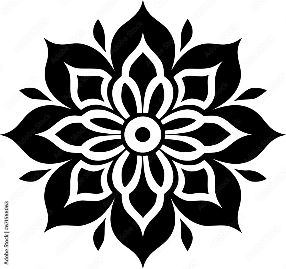 Mandala - Minimalist and Flat Logo - Vector illustration Mandala - Minimalist and Flat Logo - Vector illustration
