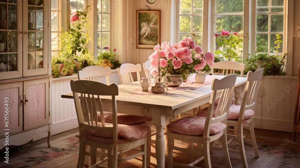 Country dining room decor interior design