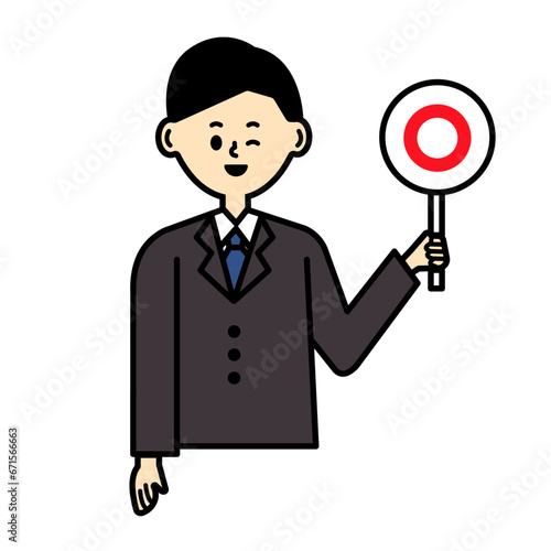 Wallpaper Mural ビジネスパーソン　仕事　男性　スーツ　丸　上半身　イラスト	
 Torontodigital.ca