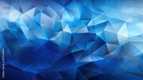 Low Poly Triangle Mosaic Background in Regal Royal Blue