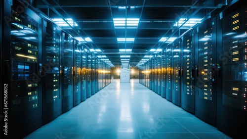 Server Room's Complex Hardware Represents Critical Infrastructure Powering Digital Services © khairulz