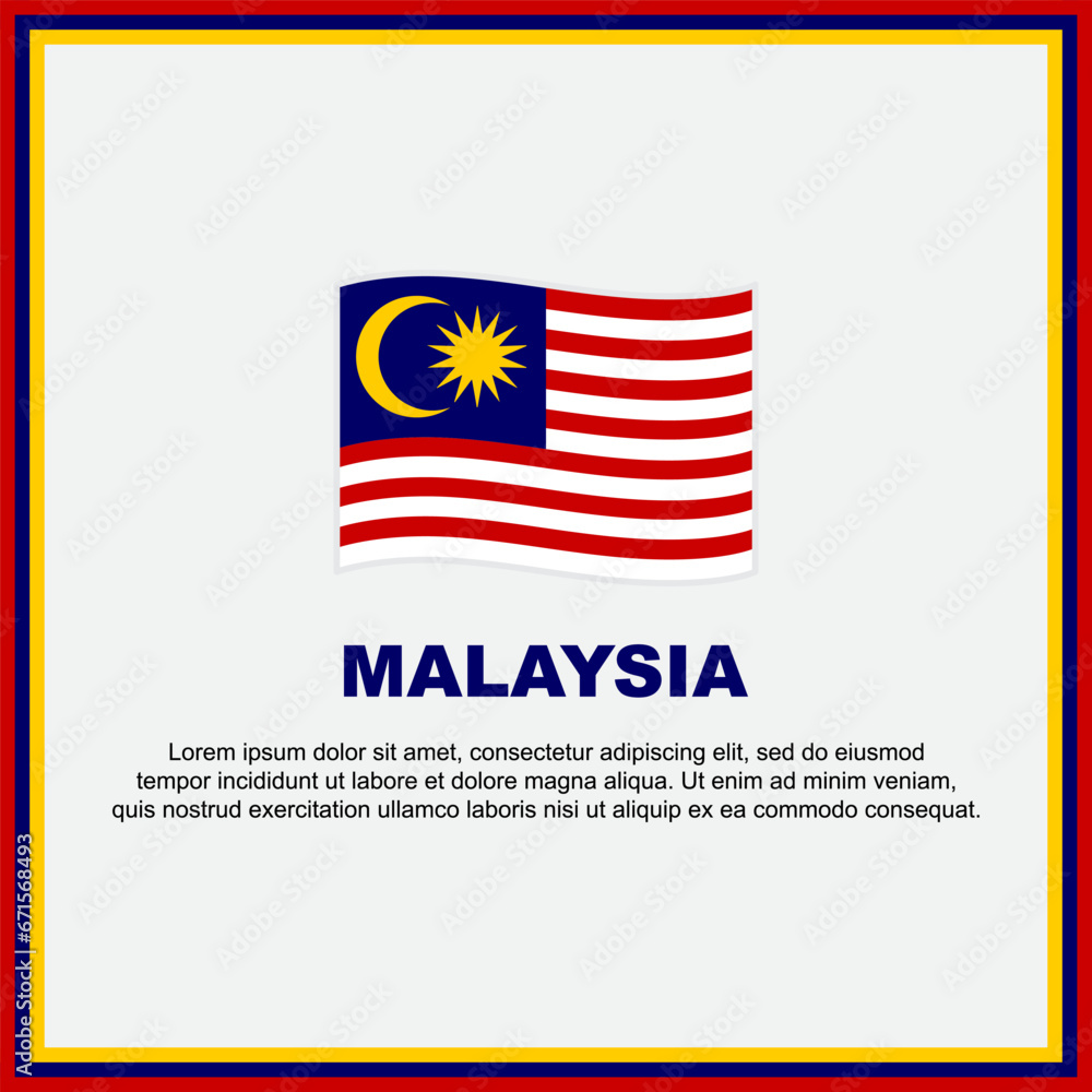 Malaysia Flag Background Design Template. Malaysia Independence Day Banner Social Media Post. Malaysia Banner