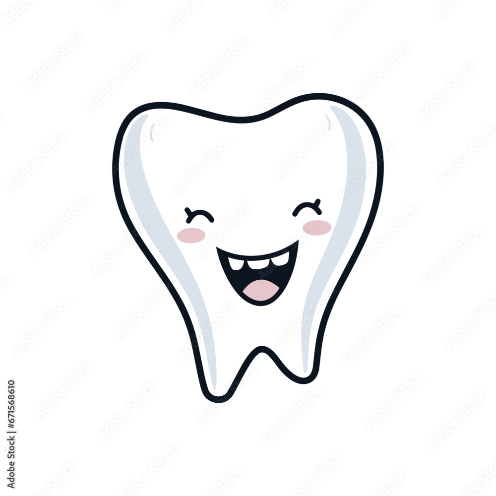 Cute cartoon tooth character vector clipart Cute cartoon tooth character vector clipart